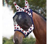 Harrison Howard CareMaster Máscara de Mosca de Caballo Estándar con Orejas Protección UV para Caballo-Estrella de los sueños (L)