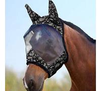 Harrison Howard CareMaster Máscara de Mosca de Caballo Estándar con Orejas Protección UV para Caballo-Paisley Wave (L)