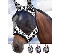 Harrison Howard CareMaster Máscara de Mosca de Caballo Estándar con Orejas Protección UV para Caballo-Pino Conos (L)