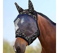 Harrison Howard CareMaster - Máscara de Mosca para Caballos, estándar, con Orejas, protección UV para Caballos y Ondas de Cachemira (M)