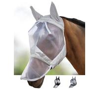 Harrison Howard CareMaster - Máscara para Cara, hocico y Orejas - protección UV Acolchada de Felpa perchada de Nailon, Bright Silver