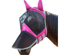 Harrison Howard CareMaster Pro Luminous Máscara Anti-Moscas Protección con Orejas y Nariz Rosa(XL; Extra Full)