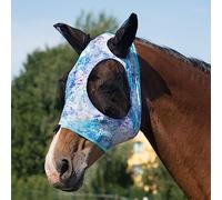 Harrison Howard Elasticidad Máscara de Mosca de Caballo Magnífico Comodidad con protección UV Estándar Máscara de Mosca de Caballo para Caballo-Pastel Mix (L)