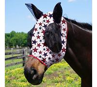 Harrison Howard Elasticidad Máscara de Mosca de Caballo Magnífico Comodidad con protección UV Estándar Máscara de Mosca de Caballo para Caballo-Estrella de los sueños (L)