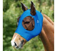 Harrison Howard Elasticity - Máscara de Mosca para Caballo, excelente Comodidad con protección UV, máscara estándar para Caballo, Color Azul Celeste M