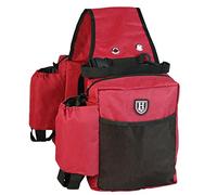 Harrison Howard Equestrian Western - Bolsa de sillín para caballos, color rojo