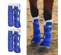 Harrison Howard Juego de 4 botas de protección de verano con ribete de forro polar para eliminar el roce cómodas y ventiladoras de malla