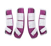 Harrison Howard Juego de 4 protectores de piernas para caballo, color amatista, tamaño grande, tamaño completo