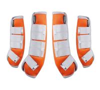 Harrison Howard Juego de 4 protectores para patas de caballo, color naranja