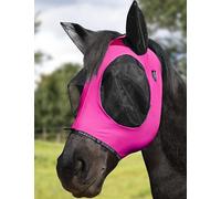Harrison Howard Máscara antimoscas para caballos con apertura de antebloqueo, elástica, transpirable y cómoda para caballos, protección UV, color fucsia, talla M