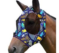 Harrison Howard Máscara de mosca elástica súper cómoda con gran espacio para los ojos con protección UV, suave en la piel con transpirabilidad, mezcla de graffiti, extra completa