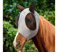 Harrison Howard, Máscara elástica antimoscas súper cómoda, con gran espacio para los ojos, con protección UV, transpirable, suave con la piel, Gris plateado