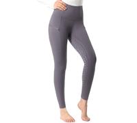 Harrison Howard Pantalones ecuestres de Asiento Completo para Mujer, con Agarre de Silicona, Mallas de equitación de Cintura Alta, Cometa, Small