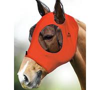 Harrison Howard Super Comfort Stretch Fly Mask Large Eye Space with UV Protection Soft on Skin with Breathability Orange L