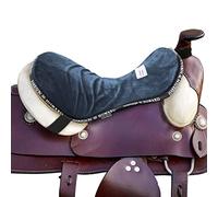 Harrison Howard Trail Seat Saver Western Tack - Almohadilla para Montar con Parte Inferior Acolchada Que Ayuda a distribuir la presión de la Espalda, Color Azul Marino
