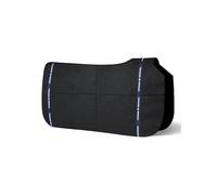 Harrison Howard Western - Forro de almohadilla para sillín, fieltro de lana fina con corte de columna vertebral, barrera de sudor que absorbe los golpes, 7 mm de grosor, negro, 86 x 86 cm, 7 mm