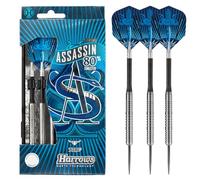 Harrows Assassin Tungsten Pro Darts | Juego de Dardos de Punta de Acero con Estuche de Transporte | 18-40 g Todo Peso| Incluye árboles Alamo, Aletas Prime de 100 micras y Estuche de Viaje