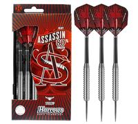 Harrows Assassin Tungsten Pro Darts | Steel Tip Darts Set with Carry Case | 18-40g All Weights| Includes Alamo Shafts, 100 Micron Prime Flights and Travel Case (32g)