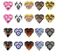 Harrows Funny Darts - Juego de 20 plumas para dardos (60 plumas en total) I 100 micras, extra fuertes, fabricadas en el Reino Unido, accesorios profesionales para dardos