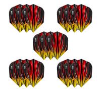 Harrows Juego de 5 Plumas de Dardos (15 Plumas en Total) I 100 micras, Extra Fuertes, Fabricadas en el Reino Unido, Accesorios Profesionales para Dardos