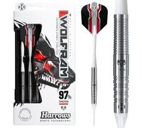 Harrows Juego de Dardos de Punta Suave Wolfram 97% tungsteno, Incluye Ejes Speedline, Marathon, Plumas Wolfram y Estuche de Viaje 18g