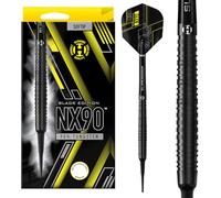 Harrows NX90 Soft Tip 90% Tungsten Darts Set 18g & 20g - Includes Black Supergrip Midi Shafts and Micron NX90 Flights