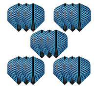 Harrows Plumas de Dardos Silika No2 | 5 Juegos de Plumas para Dardos (15 Plumas en Total) | Plumas de 100 Micras | Premium Extrafuertes Plumas de Dardos Azules