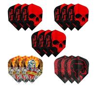 Harrows Plumas para Dardos (15 Plumas en Total) I 100 micras, Extra Fuertes, Fabricadas en el Reino Unido, Profesionales (Paquete de Metal Pesado)