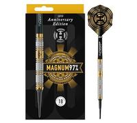 Harrows Soft Darts 50 Years Golden Anniversary Edition - Juego de dardos blandos de tungsteno de alta calidad con cañas y plumas (Magnum 97%), HAD6481