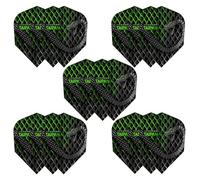 Harrows Taipan - Juego de 5 Plumas para Dardos (15 vuelos en Total) I 100 micras, Extra Fuertes, Fabricados en el Reino Unido, Accesorios Profesionales para Dardos Verde
