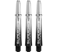 Harrows Tallos Supergrip Fusion con Anillos mecanizados, Cortos, 5 Juegos (15 Unidades), Black & Clear