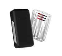 Harrows Vault - Estuche para dardos de plástico rígido de alta calidad, se adapta a 3 dardos totalmente montados, sistemas de vuelo/eje integrados de repuesto, transparente y negro, Talla única