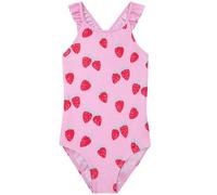 Harry Bear Bañador Niña | Bañador Piscina Niña con Motivo De Fresas | Bañadores Una Pieza para La Playa Y Piscina | Rosa 6-7 años