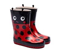 Harry Bear Botas Impermeables para Niñas Ladybug Rojo 22