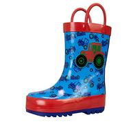 Harry Bear Botas Impermeables para Niños Tractor Azul 29