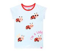 Harry Bear Camiseta de Manga Corta para niñas Mariquita Azul 2-3 Años