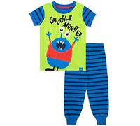Harry Bear Pijamas de Manga Larga para niños Monstruo Acurruque Ajuste Ceñido Azul 2-3 Años