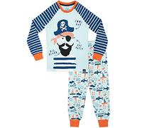 Harry Bear Pijamas de Manga Larga para niños Piratas Ajuste Ceñido Azul 5-6 Años
