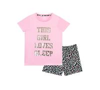 Harry Bear Pijamas para Niñas Corta Lema del Sueño Rosa 10-11 Años