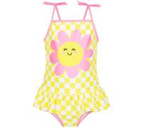 Harry Bear Traje De Baño Bañador Niña De Flores | Bañador Piscina Niña A Cuadros | Bañador Natacion Niña De Verano | Amarillo 110