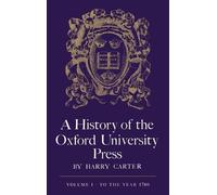 Harry Carter A History of the Oxford University Press (Tapa dura)