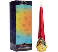 Harry Potter Adviento Velas Navidad Hogwarts con Soporte de Resina Reutilizable, Vela Cónica Sin Aroma 12h, Decoración Navideña y Regalo Original (Multi Hogwarts)