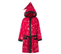 Harry Potter - Albornoz Niños, 10-11 Años - Bata Mullida - 100% Poliéster, Con Capucha Mágica en Punta - Mercancía Oficial Marrón