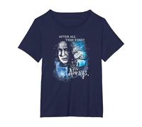 Harry Potter Always Camiseta, Mujer Tallas Grandes, Azul Marino, 2XL Grande