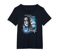 Harry Potter Always Camiseta, Mujer Tallas Grandes, Negro, 2XL Grande