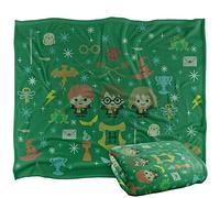 Harry Potter and The Deathly Hallows Part 2 Blanket, 152 x 127 cm Chibi Holiday Silky Touch Super Soft Throw Blanket