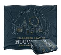 Harry Potter and The Deathly Hallows Part 2 Blanket, 152 x 127 cm I'D Rather Stay at Hogwarts Silky Touch Super Soft Throw Blanket