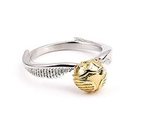 Harry Potter Anillo de metal dorado con caja de regalo.