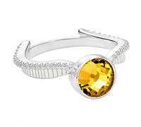 Harry Potter Anillo oficial de plata de ley con cristal de snitch dorado (S) de The Carat Shop