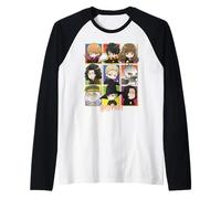 Harry Potter Anime Squares Camiseta Manga Raglan